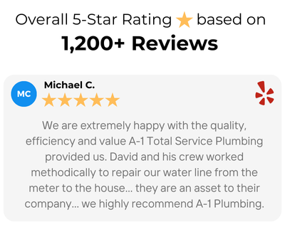 A-1 Total Service Plumbing Over 1,200 Reviews.